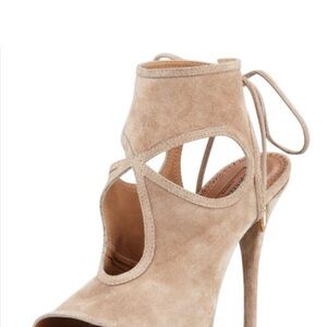 Aquazzura Beige Cutout High Heels